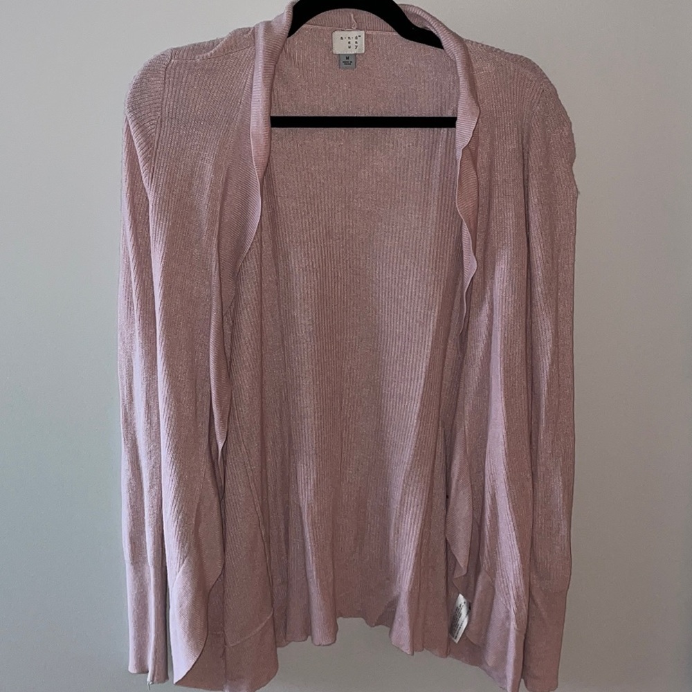 A New Day Light Pink Long Length Cardigan